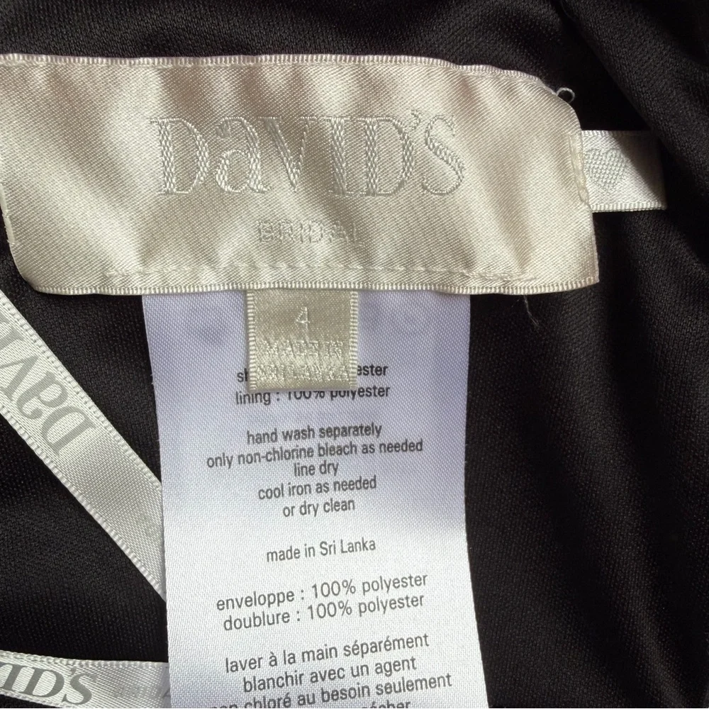 David’s Bridal Long Chiffon Crisscross Dress, NWT, Size 4 - Picture 2 of 11